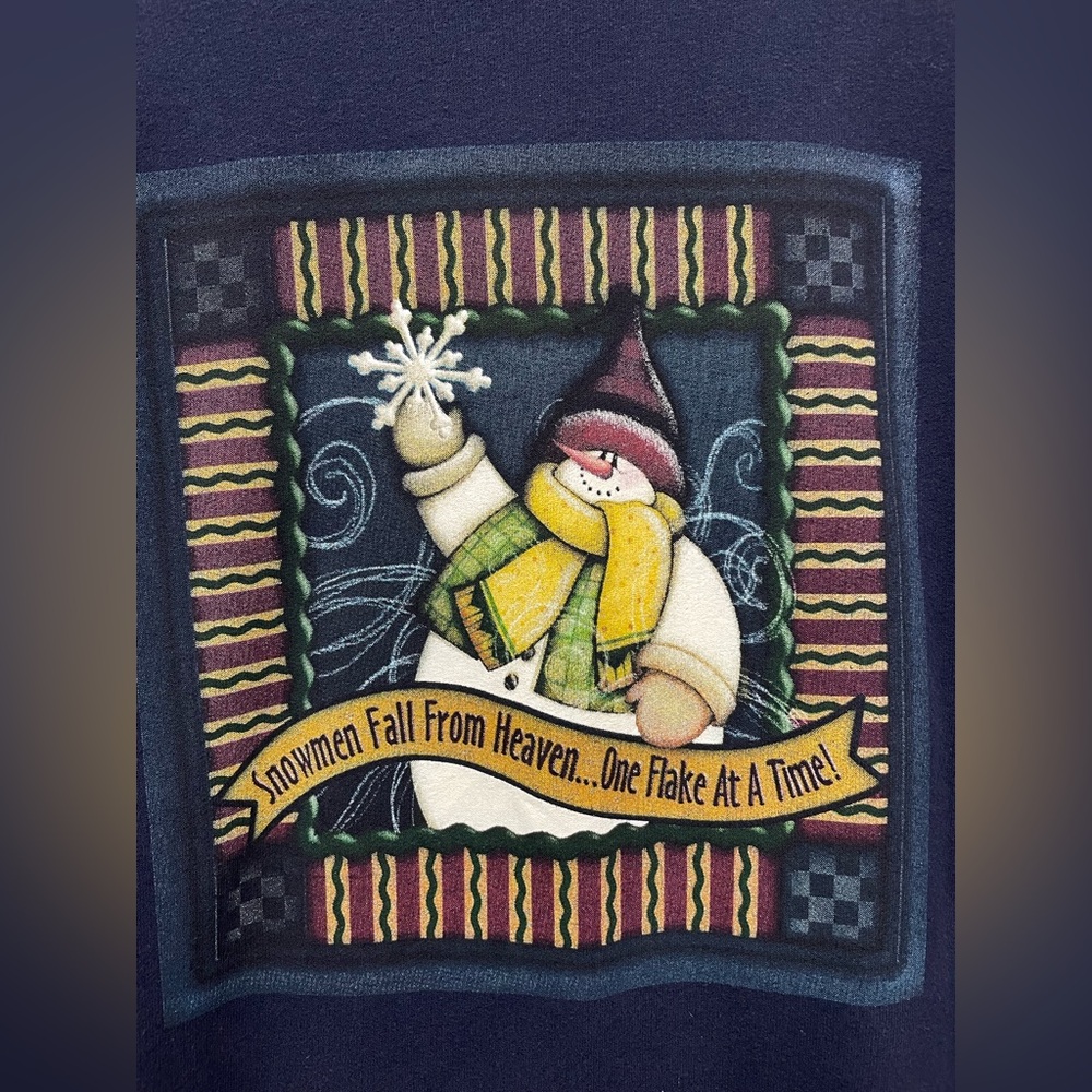 Vintage Jerzees “Snowmen Fall From Heaven…One Flake At A Time!” Sweatshirt, M